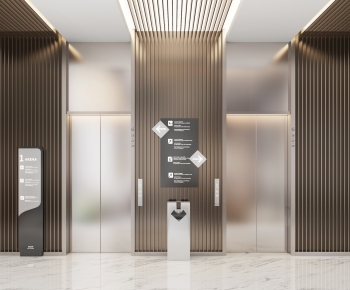 Modern Office Elevator Hall-ID:827645067