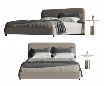 Modern Double Bed-ID:651813034