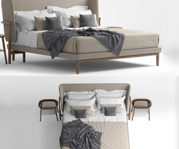 Modern Double Bed-ID:306534056