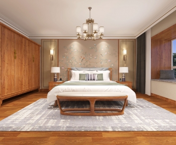 New Chinese Style Bedroom-ID:647990753