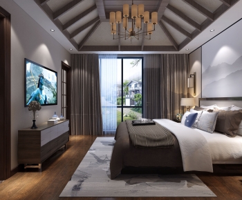 New Chinese Style Bedroom-ID:265325075