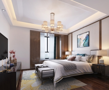 New Chinese Style Bedroom-ID:730209413