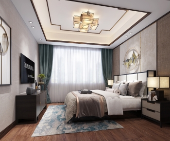 New Chinese Style Bedroom-ID:180249939