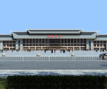 New Chinese Style Building Appearance-ID:576865918