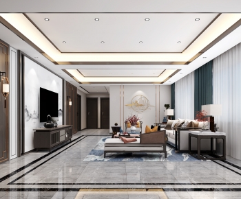 New Chinese Style Office Living Room-ID:184458976
