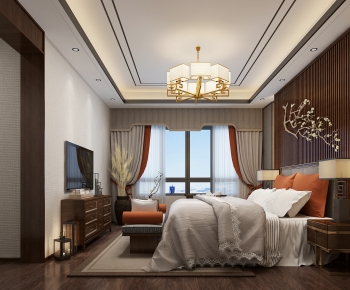New Chinese Style Bedroom-ID:695307027