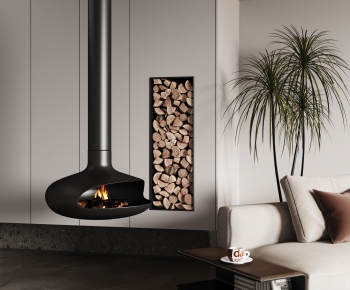 Wabi-sabi Style Fireplace-ID:145525938