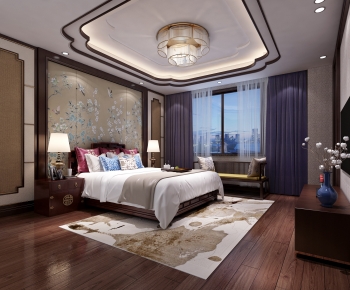 New Chinese Style Bedroom-ID:560832022