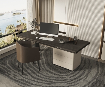 Modern Computer Desk And Chair-ID:796206953