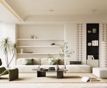 Wabi-sabi Style A Living Room-ID:938998941