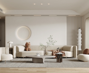 Wabi-sabi Style A Living Room-ID:747942929