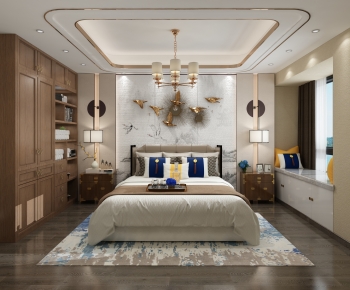 New Chinese Style Bedroom-ID:257322075