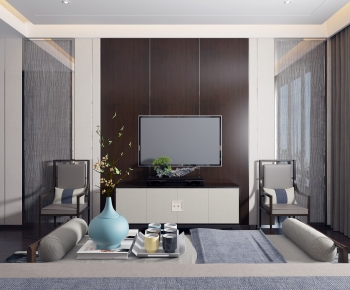 New Chinese Style Bedroom-ID:214159975