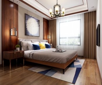 New Chinese Style Bedroom-ID:861234903