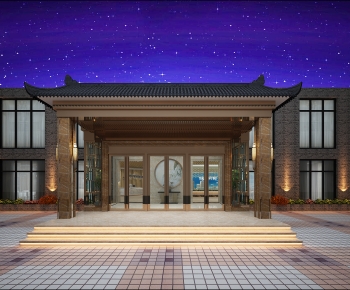 New Chinese Style Real Estate Sales Office-ID:261430754
