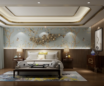 New Chinese Style Bedroom-ID:734550951