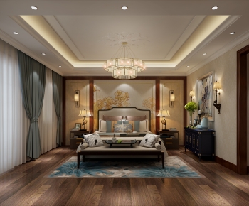 New Chinese Style Bedroom-ID:877336033