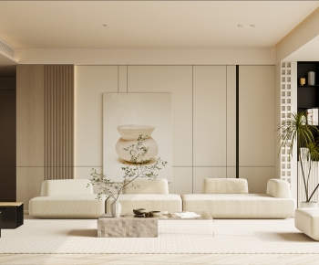 Wabi-sabi Style A Living Room-ID:915759096