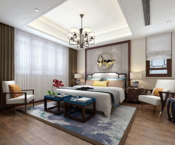 New Chinese Style Bedroom-ID:114120968