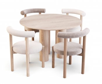Wabi-sabi Style Dining Table And Chairs-ID:447108033