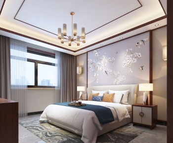 New Chinese Style Bedroom-ID:391855966
