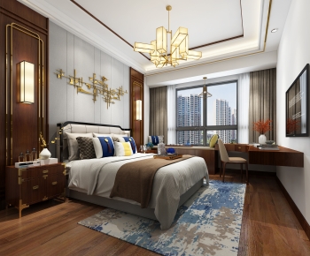 New Chinese Style Bedroom-ID:168488989