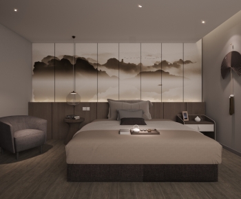 New Chinese Style Bedroom-ID:340578081