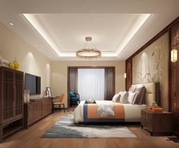 New Chinese Style Bedroom-ID:260198129