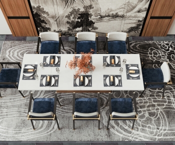 New Chinese Style Dining Table And Chairs-ID:202744012