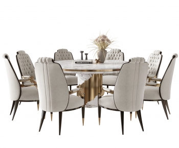 American Style Dining Table And Chairs-ID:930375101