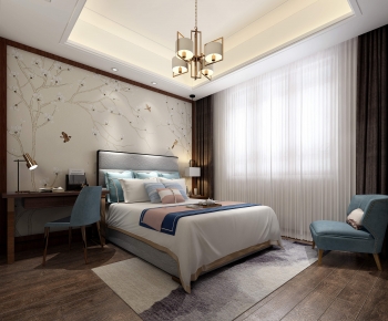 New Chinese Style Bedroom-ID:406841993