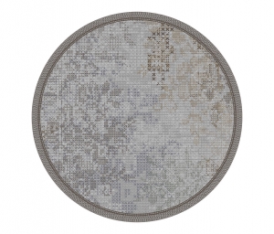 现代浅灰色抽象图案圆形地毯-ID:588365083