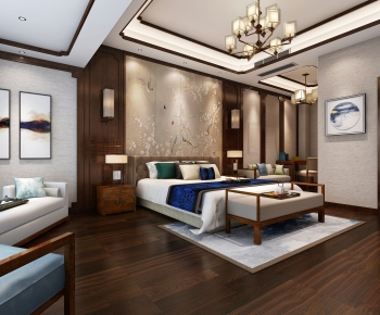 New Chinese Style Bedroom-ID:802352911