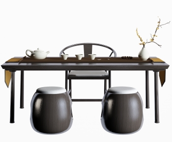 New Chinese Style Tea Tables And Chairs-ID:654777056