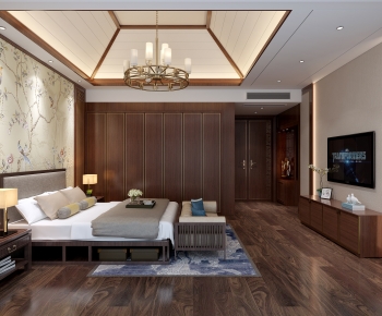 New Chinese Style Bedroom-ID:396986968