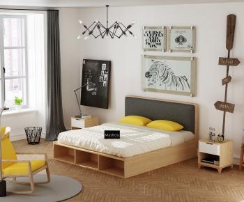 Nordic Style Bedroom-ID:908392916