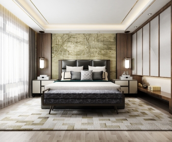 New Chinese Style Bedroom-ID:719667914