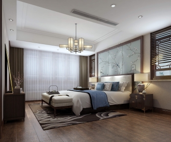New Chinese Style Bedroom-ID:385056972