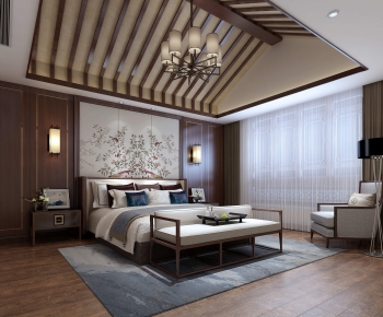 New Chinese Style Bedroom-ID:845727921