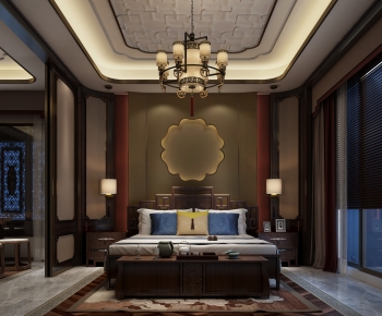 New Chinese Style Bedroom-ID:349003089