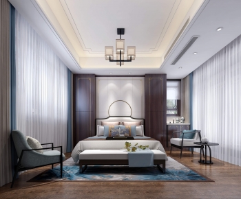 New Chinese Style Bedroom-ID:421327112