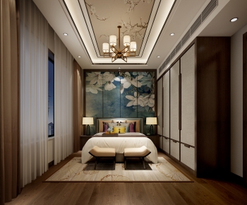 New Chinese Style Bedroom-ID:915482046