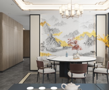 New Chinese Style Dining Room-ID:281008968