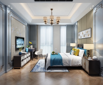 New Chinese Style Bedroom-ID:401472096