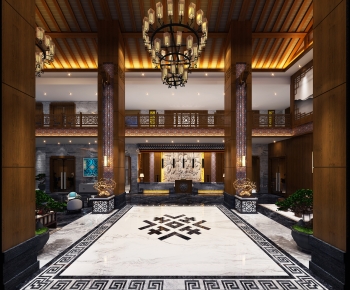 New Chinese Style Lobby Hall-ID:161545996