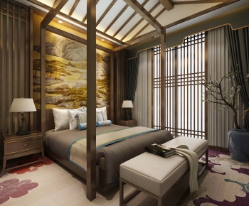 New Chinese Style Bedroom-ID:280093916