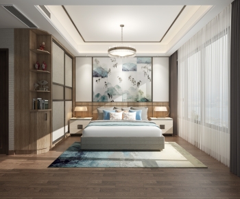 New Chinese Style Bedroom-ID:765172006