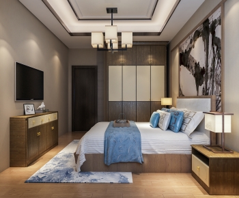 New Chinese Style Bedroom-ID:516170027