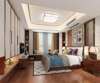 New Chinese Style Bedroom-ID:720408925
