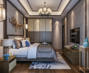 New Chinese Style Bedroom-ID:519950471